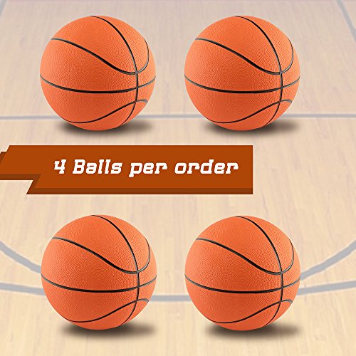 Mini Rubber 7" Basketballs 4-Pack by PlayTime