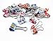 yueton Pack of 24 Lovely Printing Style Metal Binder Clips, Paper Clips Clamps File Organizer
