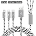 10Ft Multi Charging Cable 3A, 2Pack Braided Fast Charging 3-in-1 Multiple Charger Cable with IP/Micro USB/Type C Adapter Port for Cell Phones/iPhone 17 16 15 14 13/ Samsung/Pixel/Tablet and More