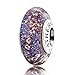 ATHENAIE Murano Glass 925 Silver Core Multi-Clear CZ Charms Bead for Bracelet
