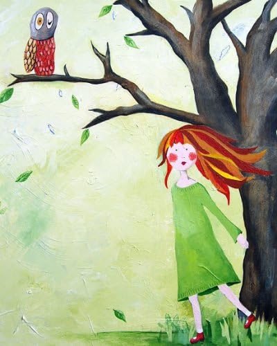 Cici Art Factory Wall Art Who Who Owl Paper Print Small