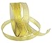 Hipgirl Gold Glitter Ribbon for Crafts- Non-Wired Ribbon for Gift Wrapping, Great Golden Ribbon for Christmas Tree Garlands, Gift Ribbon Bows, Party Favors - (25yd 1