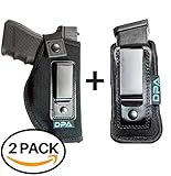 Neoprene IWB Inside The Waistband Handgun/Pistol Holster With Mag Pouch Bundle | Gun For Concealed Carry, Universal | Fits: S&W M&P Shield, Glock 17 19 26 27 42 43, Sig Sauer, Ruger LC9/LCP, & More