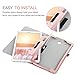 DUEDUE for Samsung Galaxy Tab E 9.6 Case, Sparkly Glitter Slim Faux Leather Folio Stand Full Protective Cover for Galaxy Tab E Wi-Fi/Tab E Nook 9.6 Inch Tablet SM-T560/T561/T565/T567V,Rose Gold