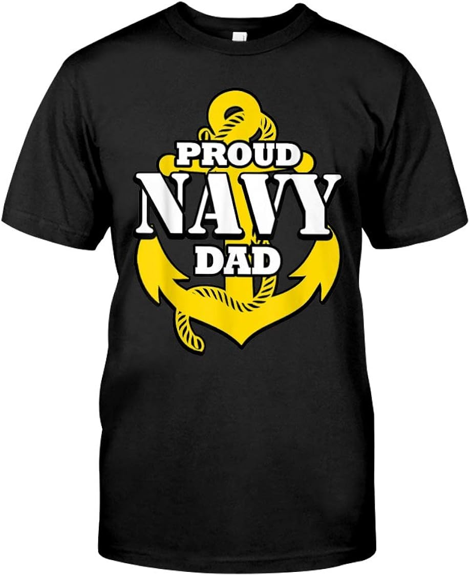 Amazon.com: Teesexy Proud Navy Dad T-Shirt USA Fathers Day Patriotic G