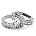 Wedding Rings Set for Him and Her Stainless Steel CZ Promise Rings for Couples Matching His and Hers Engagement Rings Bands Mens and Womens Jewelry Set