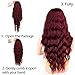ForQueens Long Curly Wigs for Women Natural Hair Wigs Wavy Red Hair Wig Loose Deep Wave Synthetic Heat Resistant Fiber Full Wig
