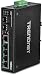 TRENDnet 6-Port Hardened Industrial Gigabit PoE+ DIN-Rail Switch,TI-PG62,4 x Gigabit PoE+ Ports, 1 x Shared Gigabit Port (RJ-45/SFP), 1 x Dedicated SFP, 120 W Power Budget, IP30, Lifetime Protection