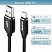 USB Type C Cable, ALLEASA USB C 3.0 Cable Nylon Braided Fast Charger Cord(6.6FT)for Samsung Galaxy Note 8,Samsung Galaxy s8,Nintendo Switch,LG G5 G6 V20,Nexus 6P 5X,Google Pixel XL,s8 Plus(Black)