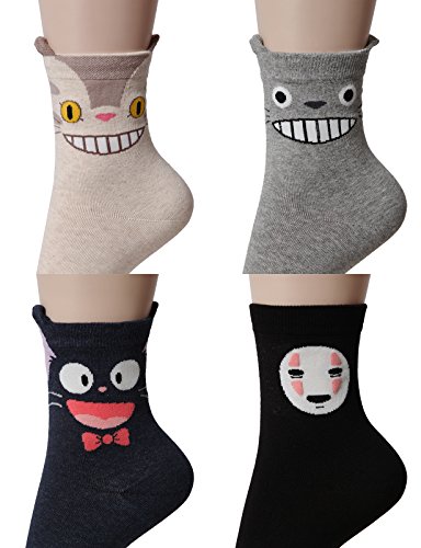 OSABASA Womens Girls Japanese Animation Cartoon Novelty Crew Socks(KWMS0334)