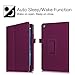 Fintie EKAB002AD-US Folio Case for Fire HD 8 (2015 Model 5th Gen Only), Slim Fit Premium Vegan Leather Standing Cover with Auto On/Off, Purple