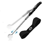 FINGER TEN Golf Swing Stick Grip Training Practice Tool Aid with Arm Band Value 2 Pack, Quality Standard Driving Distance Tra