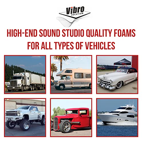 Vibro Black 80 mil Sound Deadener for Cars and Vibration Insulation, 20 Sheets Noise Dampening