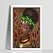 Mome 5D Full Drill Diamond Painting Kit, DIY Diamond Rhinestone Painting Kits for Adults and Children Embroidery Arts Craft Home Decor 30x40cm (African American Woman) (Close Eye)