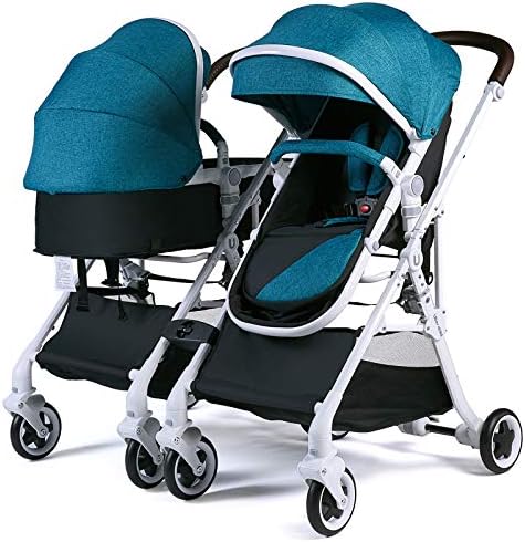 GAOYY Baby Stroller Twin Travel Systems Doubles New Born 2-in-1 Pushchairs Lightweight Adjustable Breathable Four Seasons (Can Bear Weight:80KG)