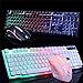 RONSHIN Wireless Gaming Mouse,LED Glowing Desktop Wired Mechanical Keyboard and Mouse Game Suit Computers Accessories,Components Blackthumb 3