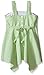 Rare Editions Girls' Lime Check Seersucker Dress With Flamingo Applique