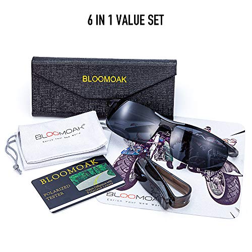 Bloomoak Polarized Driving Sonnenbrille Sport Sonnenbrille UV-Schutz Ultraleicht AL-MG Metallrahmen für Golf Angelsport – Bild 8