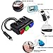 YAKER 3-Socket Cigarette Lighter Power Adapter, 2-Port 12/24V DC Cigarette Lighter Splitter Outlet Power Plug with Car Charger for iPhone iPhone7s/7/7 Plus,iPad, Samsung Galaxy
