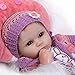 Nicery Reborn Baby Doll Soft Simulation Silicone Vinyl 18inch 45cm Lifelike Boy Girl Toy Red Pillow Eyes Open