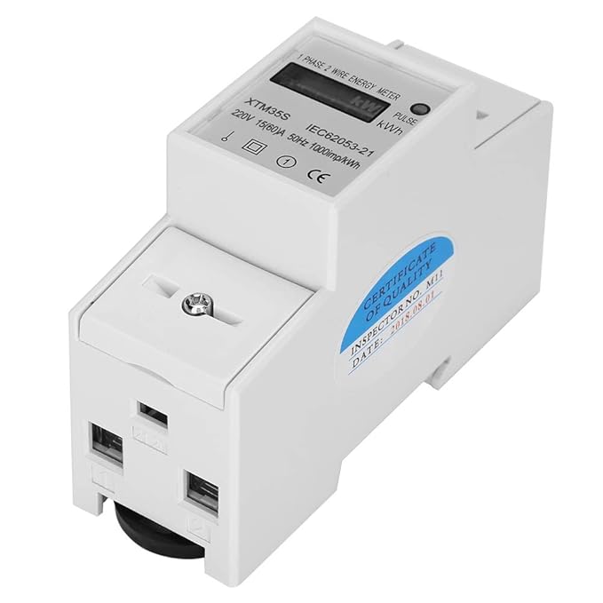 DINRail Electric Meter, Convenient for Centralized Installation 2P Din