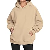 Jeqeocafy Women's Oversized Hoodie Fleece Sweatshirt Long Sleeve Shirts Pullover with Pocket 2026 Outfits Clothes