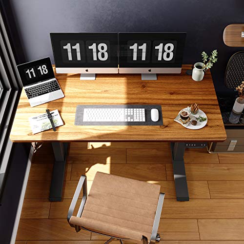 FEZIBO Electric Standing Desk, 55 x 24 Inches Height Adjustable Table, Ergonomic Home Office Furniture with Splice Board… - Image 3