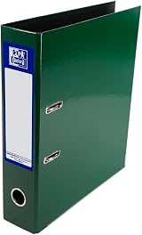 Oxford Premium A4 Lever Arch File Green 70mm Spine 56mm Capacity