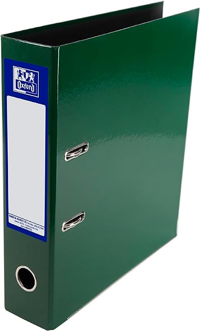 Oxford Premium A4 Lever Arch File Green 70mm Spine 56mm Capacity