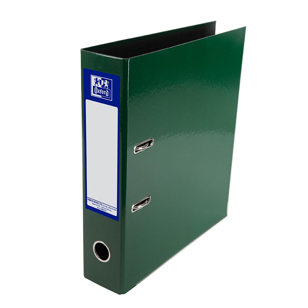 Oxford Premium A4 Lever Arch File, Green Single Folder, Heavy Duty — image 1