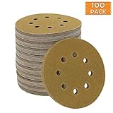 Mestool 58-AP 5-Inch 8-Hole 120 Grit Dustless Hook And Loop Sanding Discs100-pack