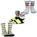 TeeHee Kids Boys Fashion Variety Cotton Crew 18 Pair Pack Gift Box (3-5Y, Vintage)