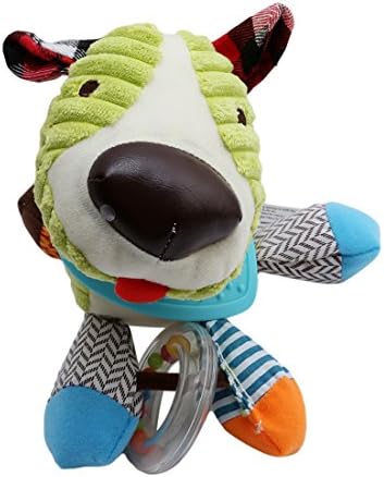 Albeey Baby Toys For Boys & Girls, Fun Soft Plush Baby Rattle & Stroller Toddler Toy - Gender Neutral Baby Shower Gift for Newborns (dog)