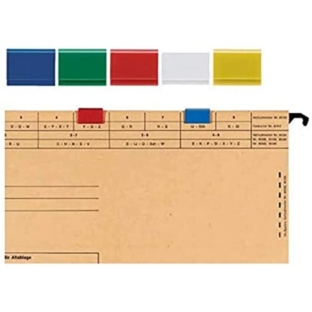 ELBA 100420886 Vertic Colour Tabs for Elba Vertic Suspension Files Pack of 25 Red