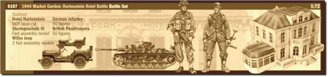 Italeri 6107 1:72 Operation Market Garden Hartenstein – Model Making, Building kit, Model Making, DIY, Hobby, Collage, Plastic kit, Detailed, unpainted