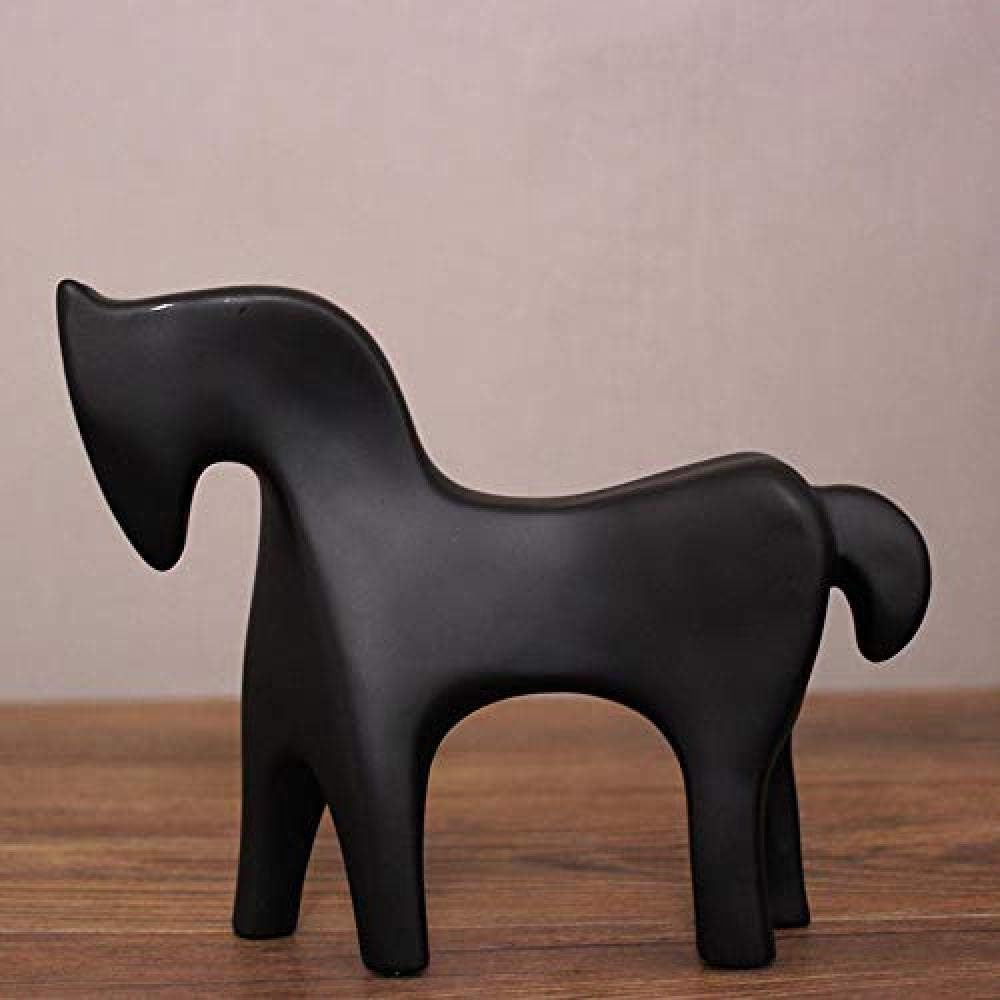 Sculptures Statues Animal Sculpture Resin Abstract Animal Decorations Home Living Room Porch Wine Cabinet Decoration Gifts Black Horse Amazon Co Uk Kitchen Home