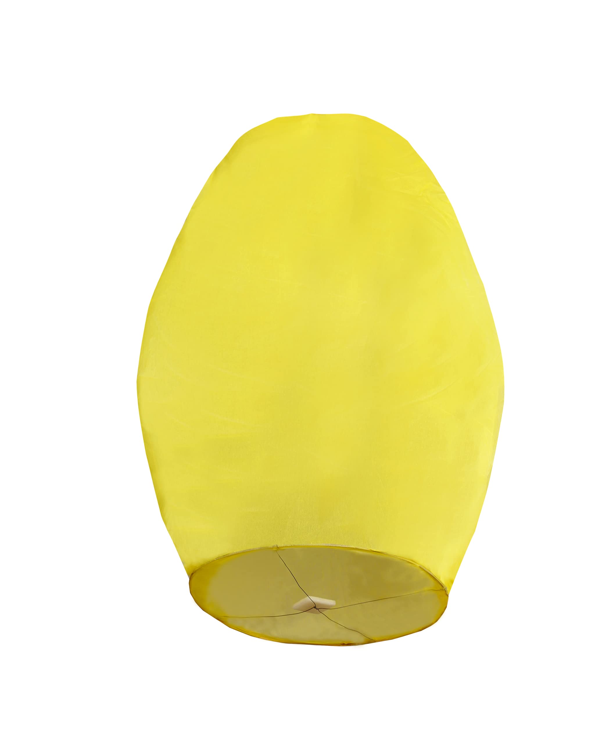 6 Pack Multicolour Sky Lanterns Handmade Chinese Paper Lanterns for Birthday, Wedding, Christmas, New Year Parties Festivals, Biodegradable fire Resistance (Yellow)