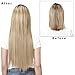 Black U Part Wig Clip in Hair Extensions Synthetic 24 Inch Long Straight Full Head Hair Pieces for Women SARLA