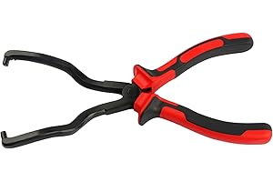 EKDJKK Fuel Line Pliers, Hose Clamp Clip Petrol Hose Disconnect Release Removal Tool, Universal Pipe Clamp Repair (Red)