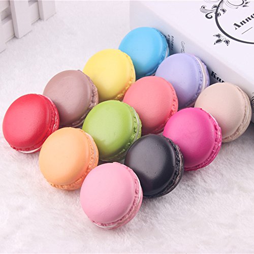 ToiM Simulated Crafts Fake Food High Simulated Dessert Great Imitation Artificial Dummy French Macaroon Fake Macaron (12-pack) (8 cm)