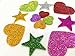 Foam Glitter Stickers Self Adhesive, Heart and Stars Shapes for Christmas, Kid's Arts Craft Supplies Greeting Cards Home Decoration (229 Pieces)