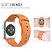 HuanlongTM New Soft Silicone Sport Style Replacement Iwatch Strap Band for Apple Wrist Watch Series 1 Series 2 (Grapefruit 38mm S/M)