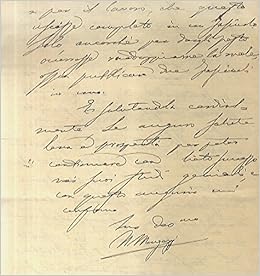 Amazonit Mengozzi Narciso Lettera Manoscritta Autografa