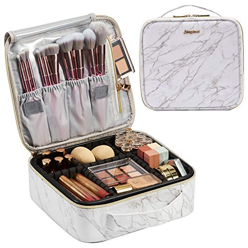 Marble Leather Makeup Case Cosmetic Bag PU Leather Makeup Organizers