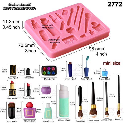 Small-Makeup-Tools-Silicone-Fondant-Molds-Set-Brush-Lipstick-Powder-Blusher-Eyeshadow-Palette-23-Cavity-4-Bundle