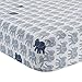 Lambs & Ivy 3-Piece Crib Bedding Set, Blue/White