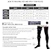 Truform Compression Socks, 20-30 mmHg, Men's Dress Socks, Thigh High Over Knee Length, Black, X-Large