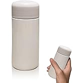 Cyrank Kids Water Bottle, 150ml Mini Metal Water Bottles Stainless Steel Vacuum Insulated Coffee Travel Mug Cute Insulated Bottle(White)