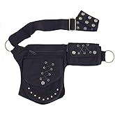 QAZWSXE Renaissance Bag Faire Festival Bag Fanny Pack for Women Thigh bag Drop Leg bag for Women Lace Waist Bag Utility Hip Belt Waist Bags Womens Renaissance Accessories 00-Black