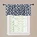 Thermal Insulated Curtain Valances Rod Pocket Window Treatment Valance for Kids Boys Room / Kitchen / Bathroom, Sea Lovely Whales Pattern (White and Navy, 51